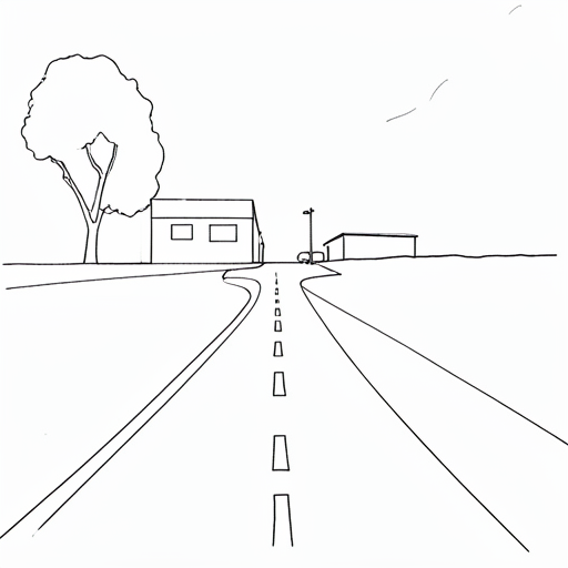 Printable outline of Road