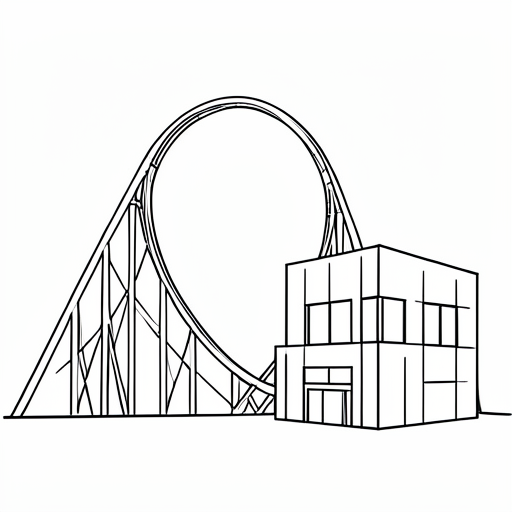Printable outline of Roller Coaster