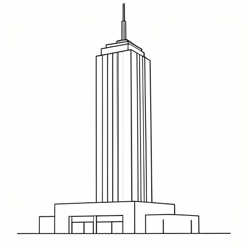 Printable outline of Skyscraper