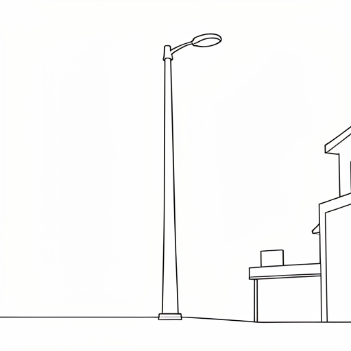 Printable outline of Streetlight