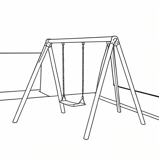 Printable outline of Swing Set