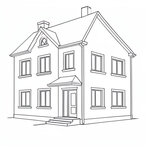 Printable outline of Townhouse