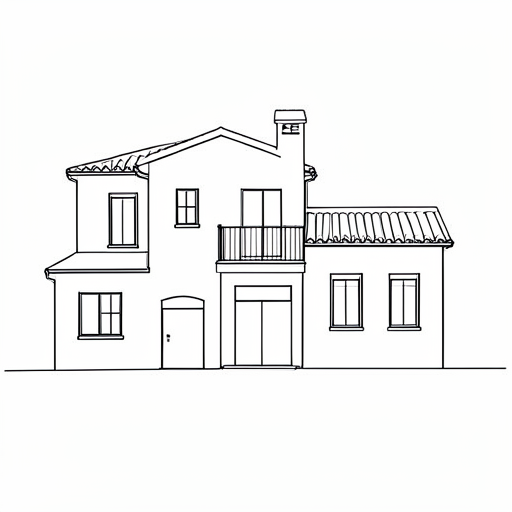 Printable outline of Villa