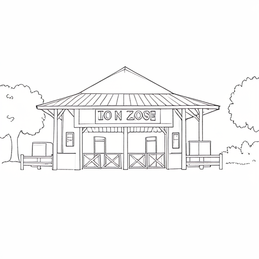 Printable outline of Zoo Entrance