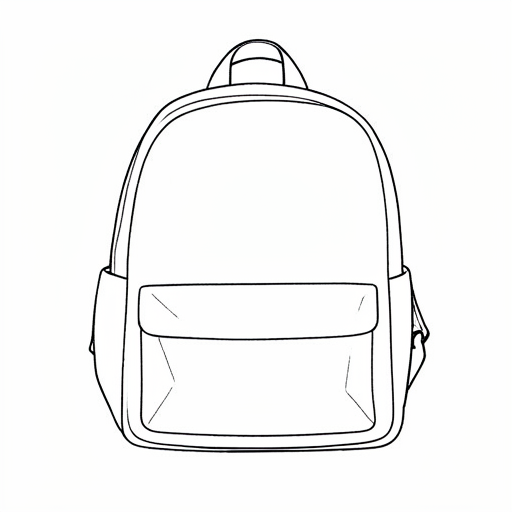 Printable outline of Backpack