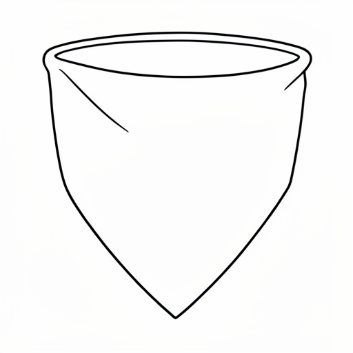 Printable outline of Bandana