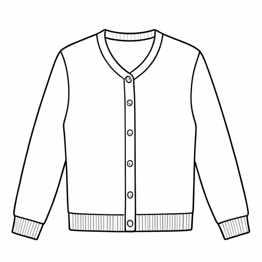 Printable outline of Cardigan