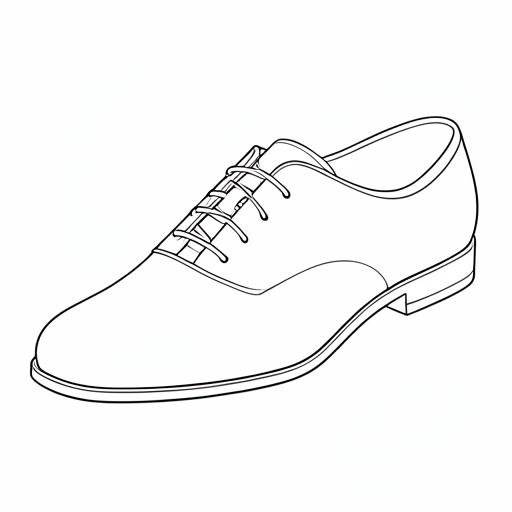 Printable outline of Dress Shoes