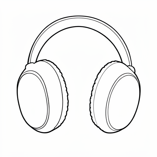 Printable outline of Earmuffs