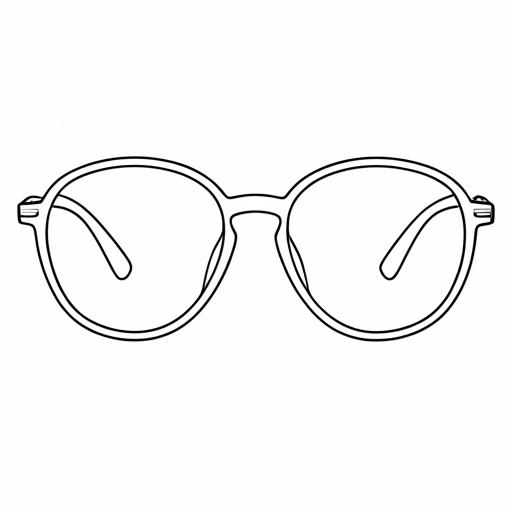 Printable outline of Glasses