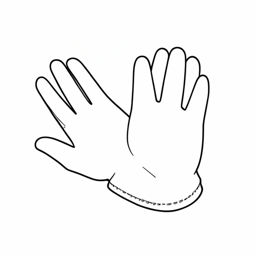 Printable outline of Gloves
