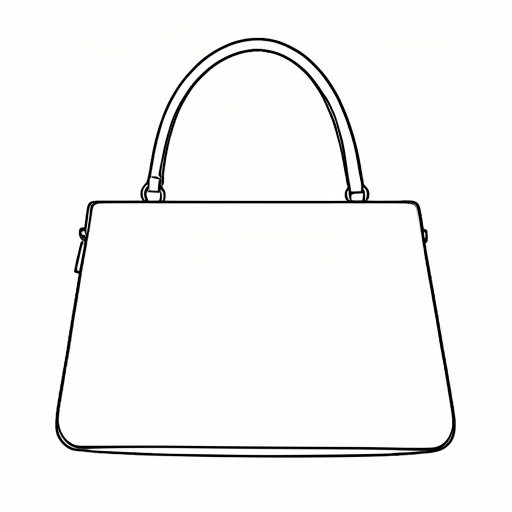 Printable outline of Handbag