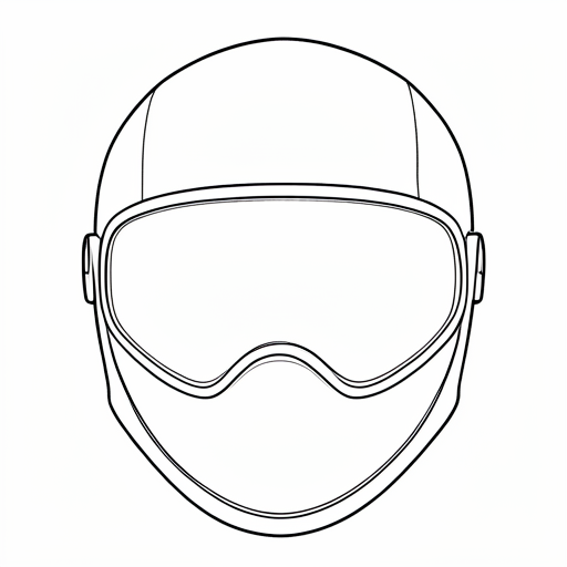 Printable outline of Helmet Visor