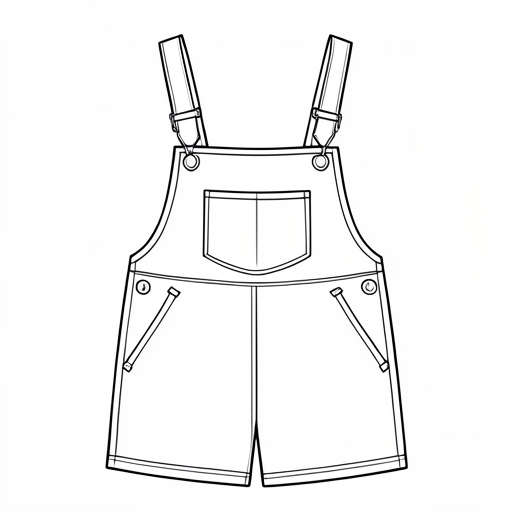 Printable outline of Overalls