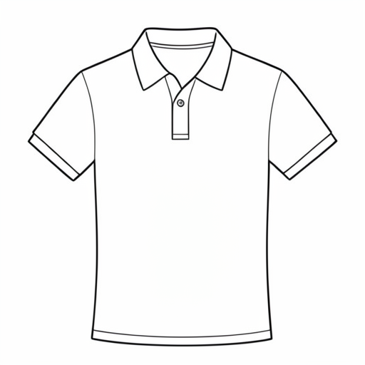 Printable outline of Polo Shirt
