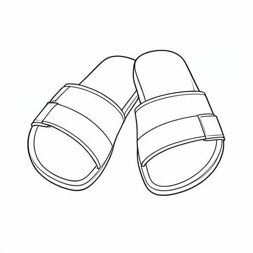 Printable outline of Sandals
