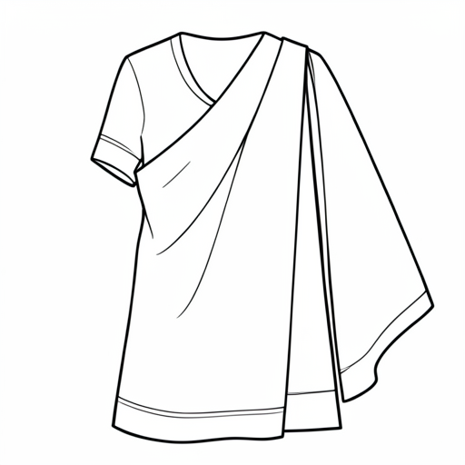 Printable outline of Sari
