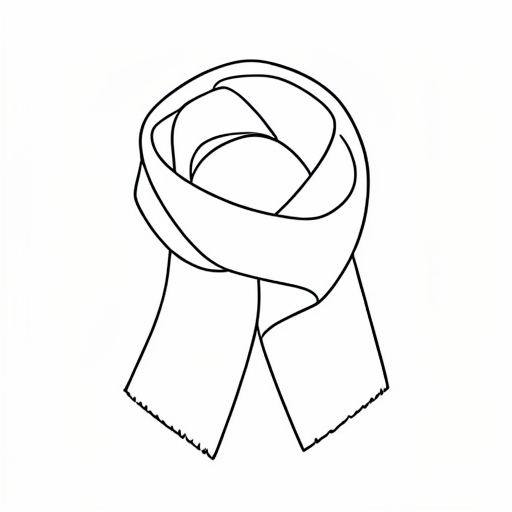 Printable outline of Scarf