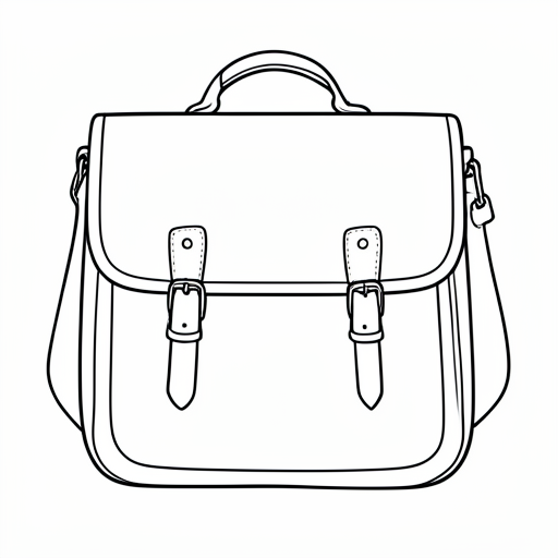 Printable outline of School Bag