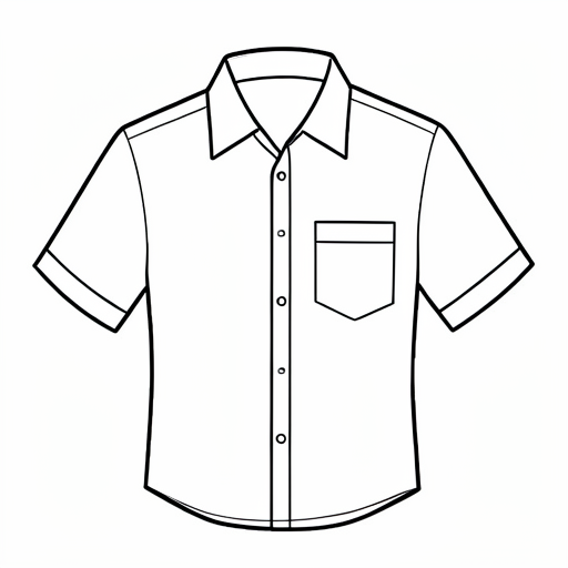 Printable outline of Shirt