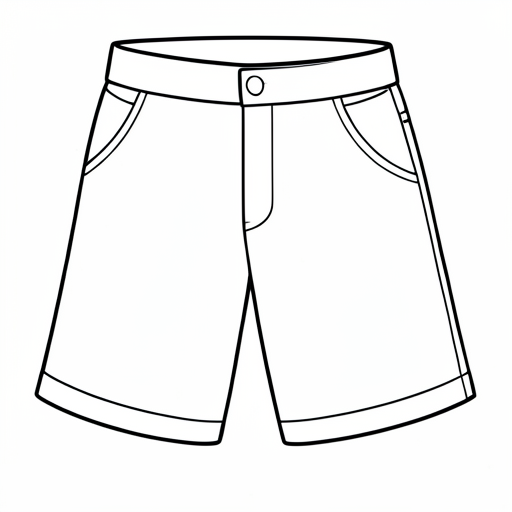Printable outline of Shorts