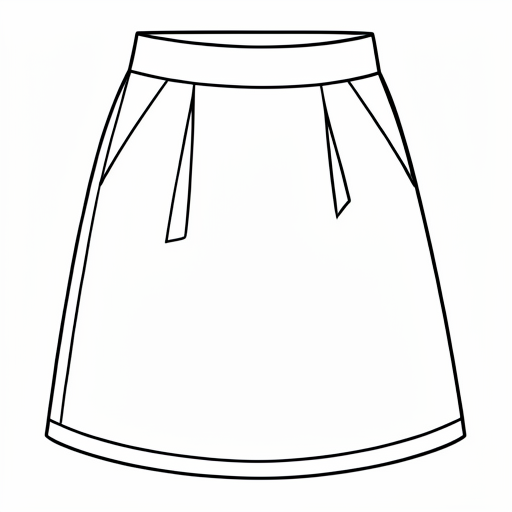Printable outline of Skirt