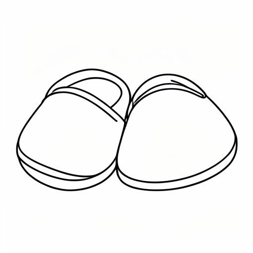 Printable outline of Slippers