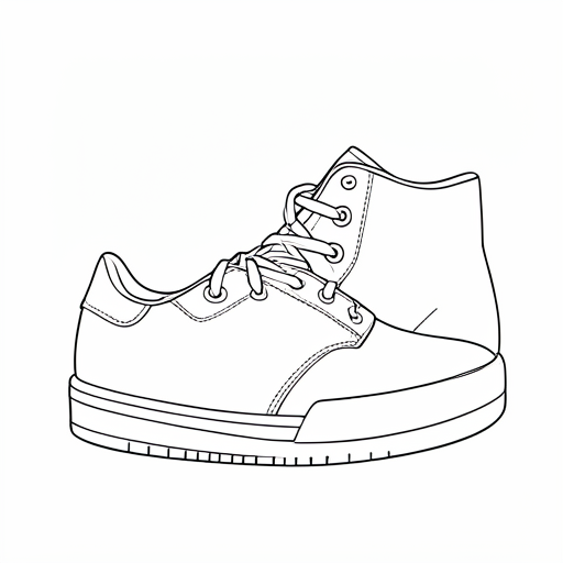 Printable outline of Sneakers