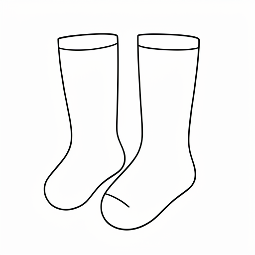 Printable outline of Socks
