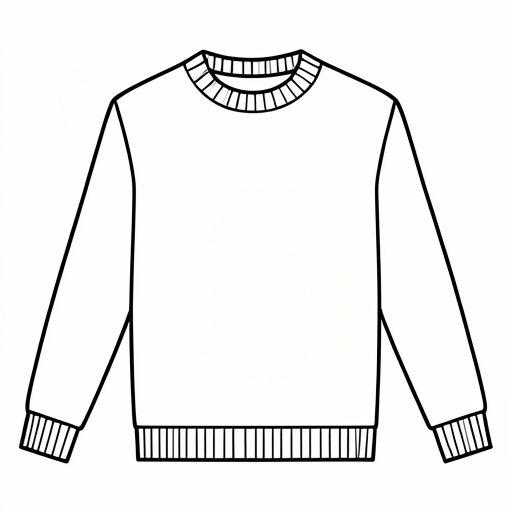 Printable outline of Sweater