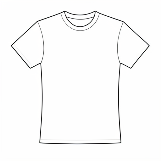 Printable outline of T Shirt