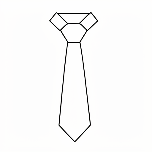 Printable outline of Tie