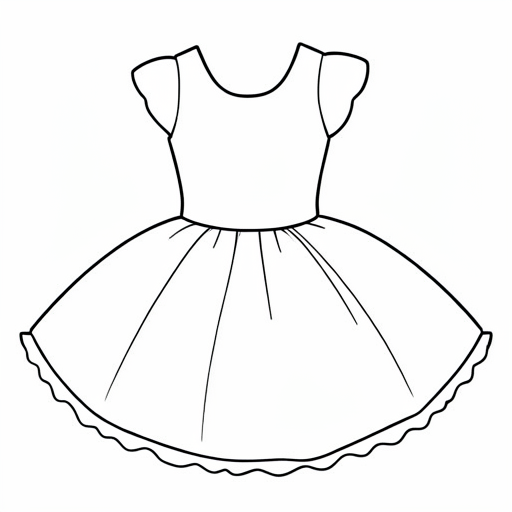 Printable outline of Tutu