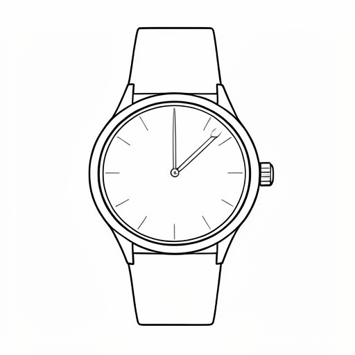 Printable outline of Watch