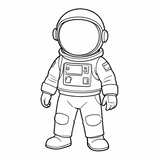 Printable outline of Astronaut