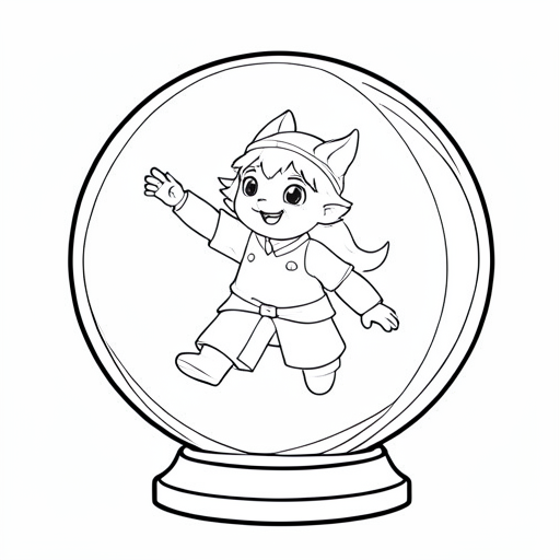 Printable outline of Crystal Ball