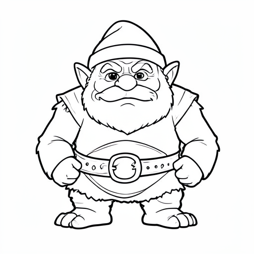 Printable outline of Dwarf