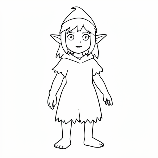 Printable outline of Elf