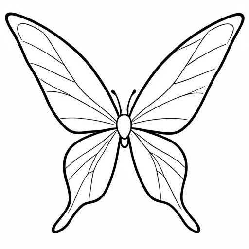 Printable outline of Fairy Wings