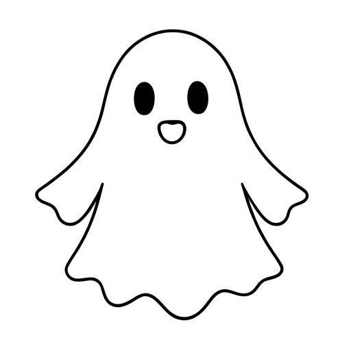 Printable outline of Ghost