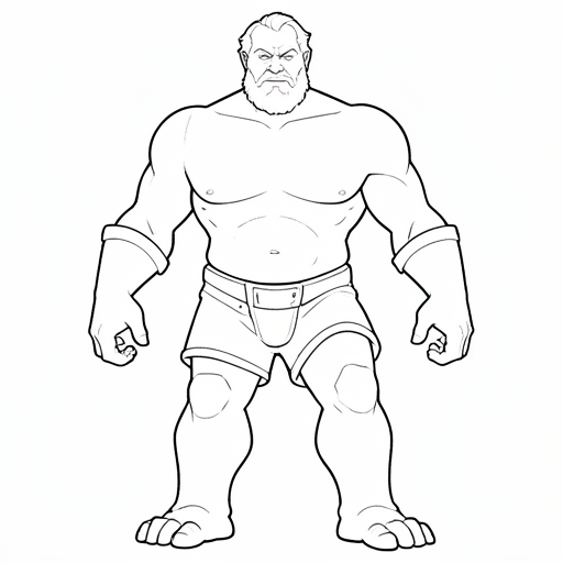 Printable outline of Giant