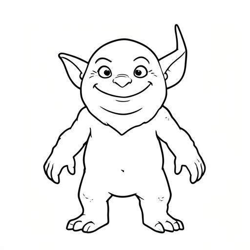 Printable outline of Goblin