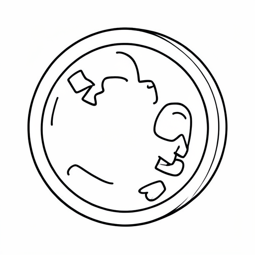 Printable outline of Gold Coin