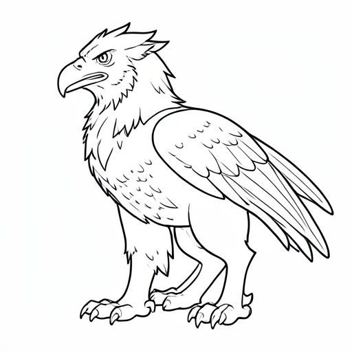 Printable outline of Griffin
