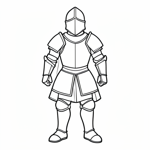 Printable outline of Knight