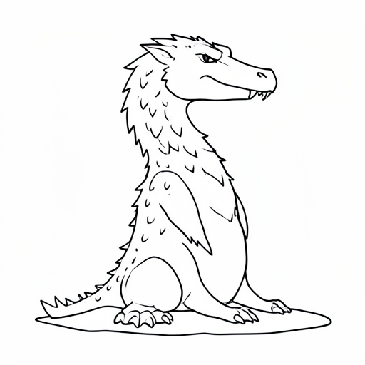 Printable outline of Loch Ness Monster