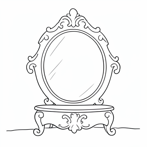 Printable outline of Magic Mirror