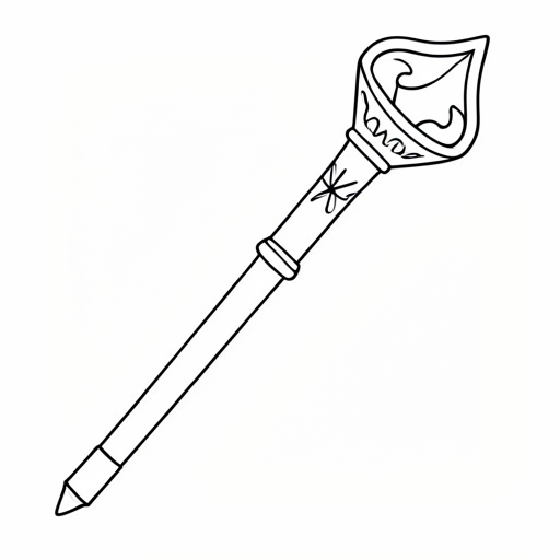 Printable outline of Magic Wand