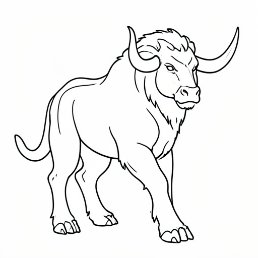 Printable outline of Minotaur