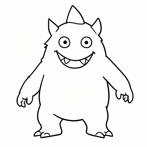 Printable outline of Monster